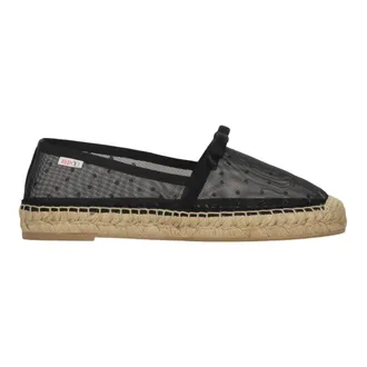 Red Valentino Espadrilles met polkadots van mesh - Dames - Schoenen - Zwart - Maat: 36 EU Katoen