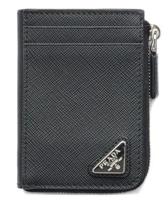 Prada leather wallet - men - Calf Leather - One Size - Black
