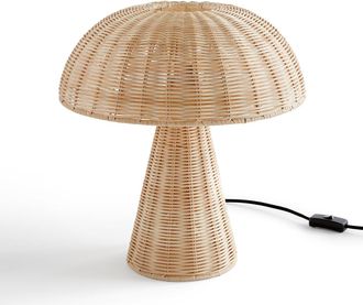 La Redoute Interieurs Lamp, paddenstoel vorm, in rotan, Mirko