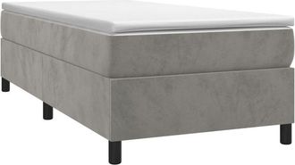 vidaXL Vidaxl - Estructura de cama sin colchón terciopelo gris claro 100x200 cm