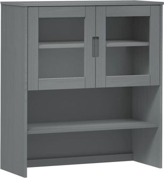 vidaXL Top for Highboard MOLDE Grey 90x35x100 cm Solid Wood Pine vidaXL