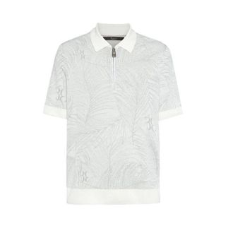 Billionaire Boys Club Tops, Heren, Wit, L, Linnen, Silk Lino Polo Shirt
