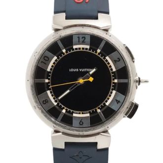 Louis Vuitton Pre-owned Watches, unisex, Black, Size: ONE SIZE Pre-owned Tambour Quartz Watch