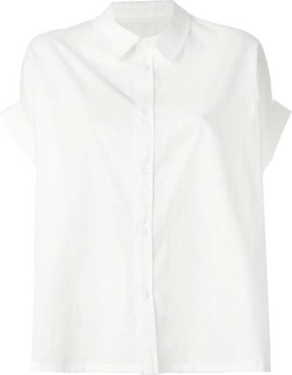 Yohji Yamamoto boxy sleeveless shirt - Wit
