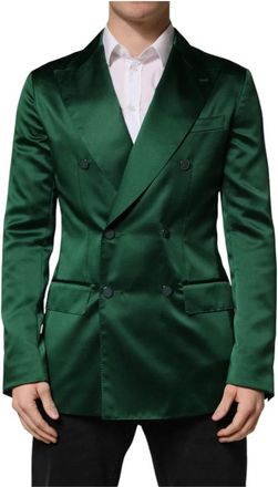 Dolce & Gabbana Blazers - Heren - Blazers - Groen - L - Leer - Jassen