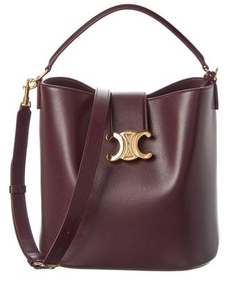Celine Celine Louise Medium Leather Bucket Bag