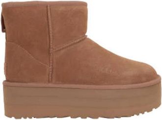 UGG Bruine Su&egrave;de Flatform Laarzen met UGGplush - Dames - Winterlaarzen - Bruin - 41 EU - Su&egrave;de - Schoenen