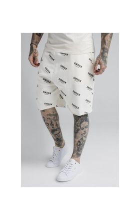 Siksilk Siksilk repetir los pantalones cortos de impresi&oacute;n - Off White S