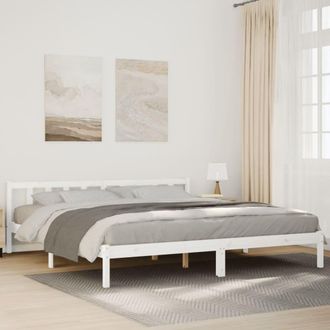 Berkfield Home Extra Long Bed Frame without Mattress White 200x210 cm Solid Wood Pine