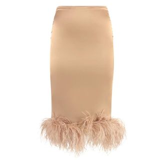 Giuseppe Di Morabito Midi Skirts, female, Brown, Size: XS Satin Skirt