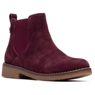 Hush Puppies Maddy Su&egrave;de Dames Plum Boots