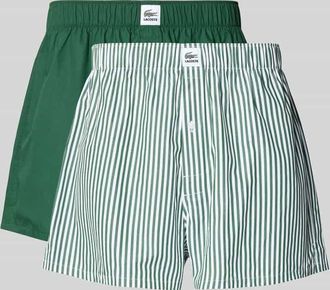 Lacoste Regular Fit Boxershorts aus reiner Baumwolle im 2er-Pack in Gruen, Gr&ouml;&szlig;e XXL