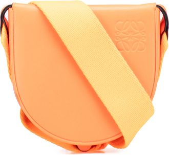 Loewe Pre-owned Womens Mini Heel Pouch Adjustable Strap - Orange Leather - One Size