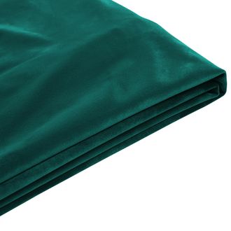 Beliani Beliani - Funda Reemplazable En Terciopelo Verde Oscuro Para Cama 180 X 200 Cm Desmontable Lavable Fitou