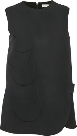 Dior Mouwloze blouse - Zwart