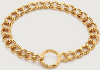 Monica Vinader Gold Groove Curb Chain Bracelet