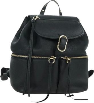 Ferragamo Pre-owned Backpacks, female, Black, Size: ONE SIZE Pre-owned Leather Backpack