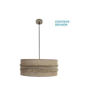 Fabrilamp Abrila akunadecor Ciondolo beige con paralume De Frange De La serie Kala