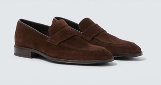 Canali Suede penny loafers
