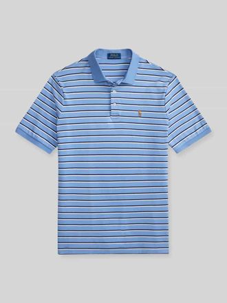 Polo Ralph Lauren Regular Fit Poloshirt mit Logo Stitching in Bleu, Gr&ouml;&szlig;e XL