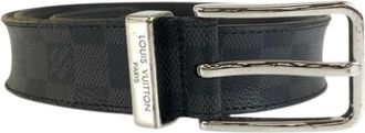 Louis Vuitton Pre-owned Damier Graphite Riem - Heren - Pre-owned - Grijs - Maat: ONE Size