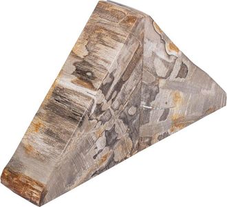 Sagebrook Home 6in Triangular Petrified Wood Bookends