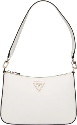 Guess Eco Jazlynn Top Zip Schoudertas - Dames - Schoudertassen - Wit - ONE Size - Leer - Tassen