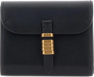 Pinko Saddle Metal Rings Leather Wallet