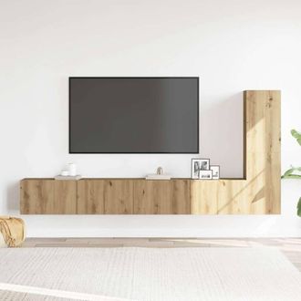 Berkfield Home Classic 3 Piece TV Cabinet Set Wall-mounted Artisan Oak Engineere