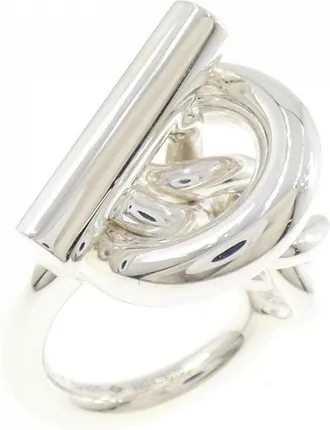 Herm&egrave;s Silver 925 Band Ring (Pre-Owned)
