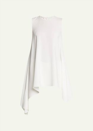 Lafayette 148 New York Asymmetrical Blouse In Cloud