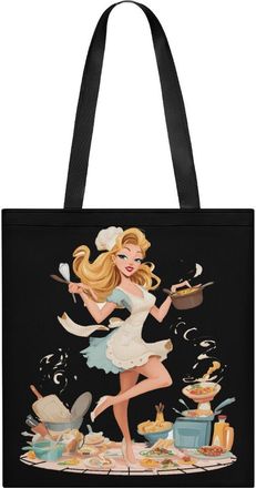 Generic Pinup Women Cooking Food Tote Bag for Women Men Shoulder Bags Purses Pouch Handbags