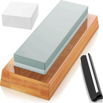 OEM Piedra De Afilar - Piedra De Afilar Premium De Doble Cara Con Grano 400/1000 - Afilador De Cuchillos Con Piedra Plana Y Base De Goma Antideslizante -c