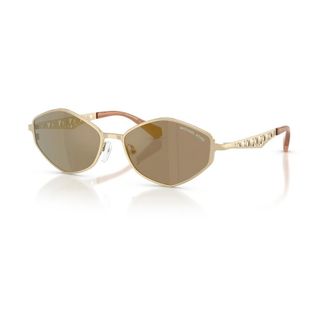 Michael Kors Sunglasses, female, Yellow, Size: 56 MM Mk1181 10144T Sunglasses