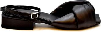 Vic Mati&eacute; Esl 1216 Sandalen - Dames - Sandalen met hakken - Zwart - 37 EU - Leer - Schoenen