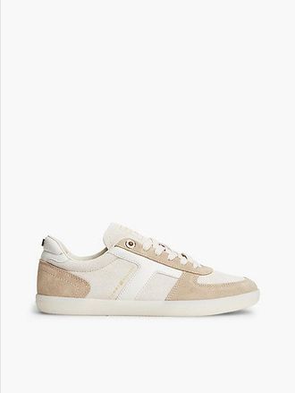 Tommy Hilfiger Zapatillas deportivas de ante con mezcla de texturas y logo