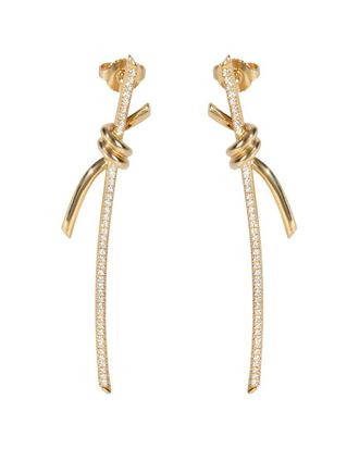 Tiffany & Co. Knot Drop 18K Gold 0.31 ct. tw. Diamond Earrings (Authentic Pre-Loved)