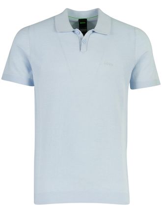 HUGO BOSS BOSS Green poloshirt lichtblauw gestructureerd