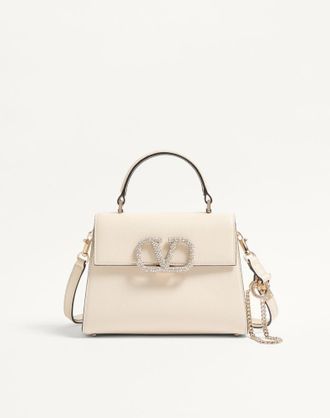 Valentino Garavani Small Vsling Handbag With Jewel Logo Woman IVORY UNI