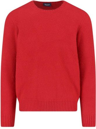 Drumohr Cashmere Sweater, Red, Crew Neck, Long Sleeves