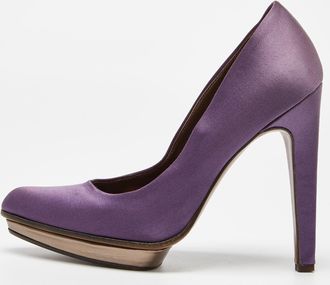 Marni Purple Satin Platform Pumps
