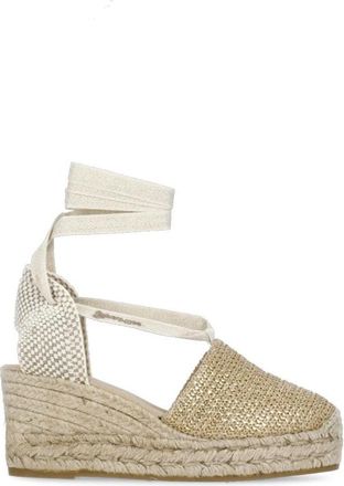 Espadrilles Valenciana Sleehak Sandalen - Dames - Sleehakken - Beige - 40 EU - Schoenen