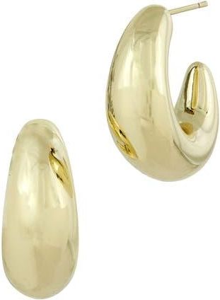 Savvy Cie Jewels Electroform Puffy Hoop Earrings in Gold at Nordstrom Rack