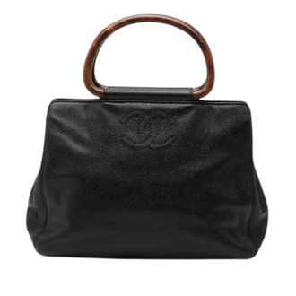 Chanel Pre-owned Handbags, female, Black, Size: ONE SIZE Pre-owned Vintage Caviar Top Handle Handbag