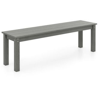 Costway Panchina da Esterno in HDPE 140 x 35 x 45 cm, Panca da Giardino Senza Schienale per 2-3 Persone, Panchina dello Spogliatoio per Patio e