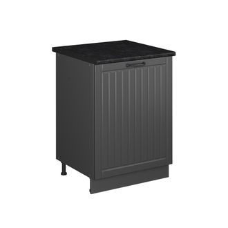 Vicco Mueble Bajo De Cocina Fame-line, Gris Oscuro/antracita, 60 Cm 1 Puerta Con Encimera, Vicco