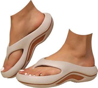 Generic Orthopedic Flip Flops for Women Summer Soft Flip Flops Casual Platform Sandals Dressy Non-Slip Comfortable Lightweight Outdoor Beach Walking Shoes