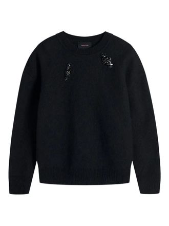 Simone Rocha embellished alpaca sweater - unisex - Alpaca - L - Black