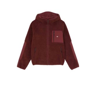 Dickies Central High Pile Hooded Fleece - male - Dickies - Faux Fur & Shearling Jackets - Red - XL - Jackets