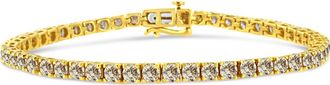 House of Brilliance 14K Yellow Gold Plated Silver 8.0 Cttw Diamond Classic Link Tennis Bracelet at Nordstrom